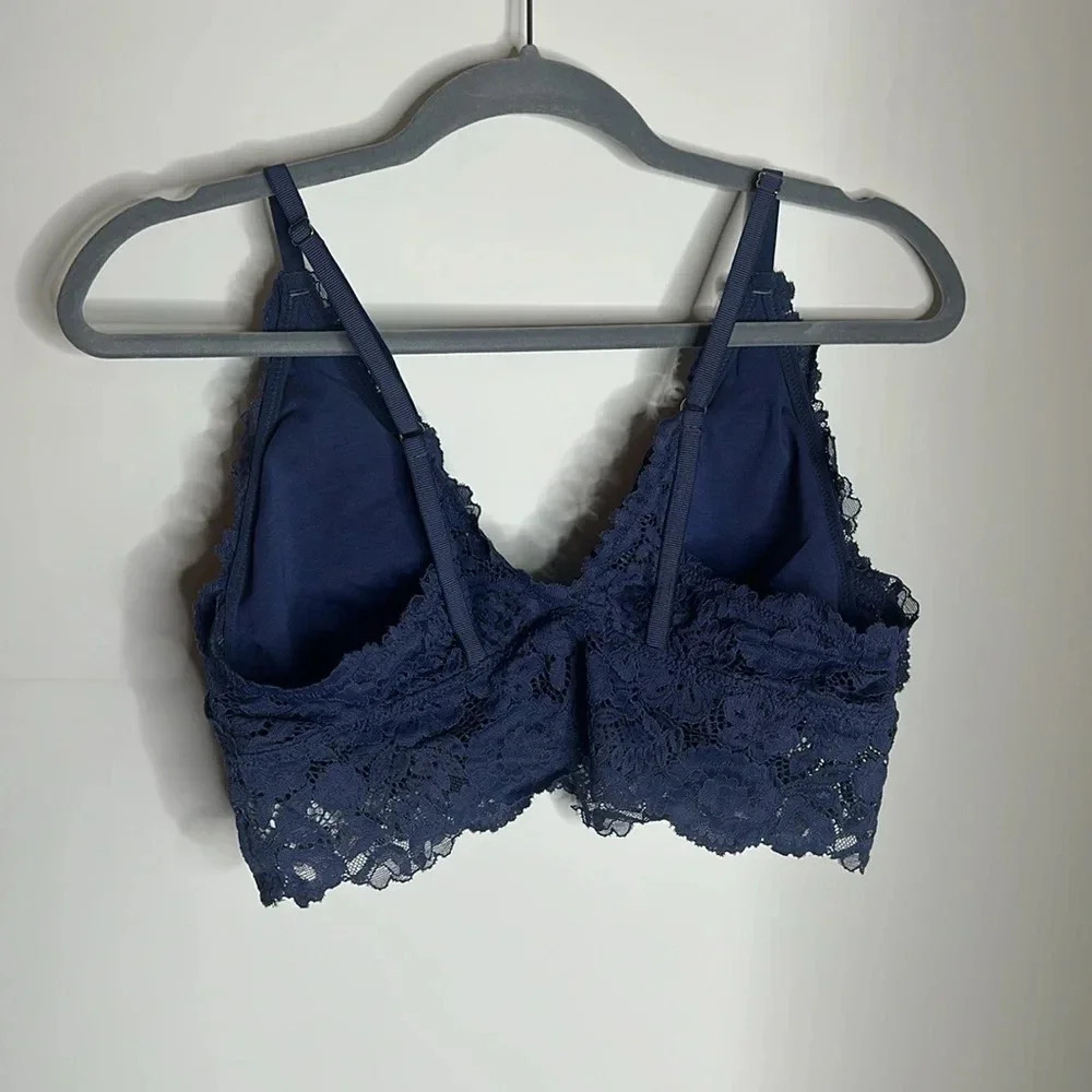 Aerie padded lace bralette size L blue EUC - Picture 3 of 3